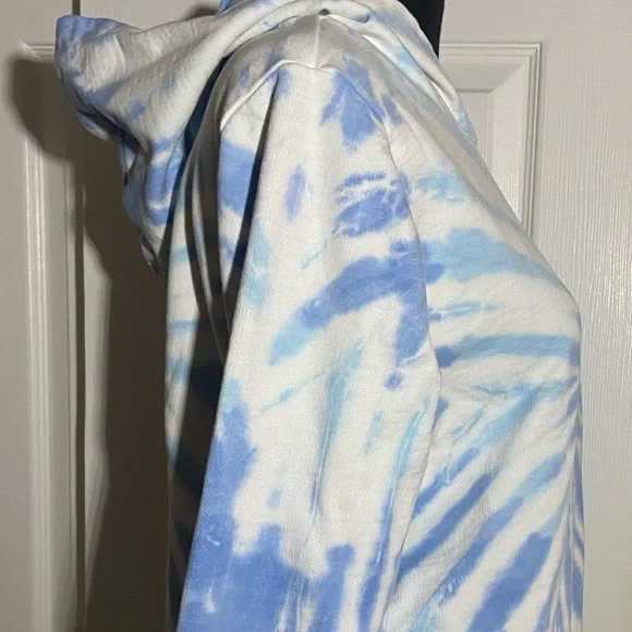 J. Crew Blue and White Relaxed Hoodie - Picture 3 of 7